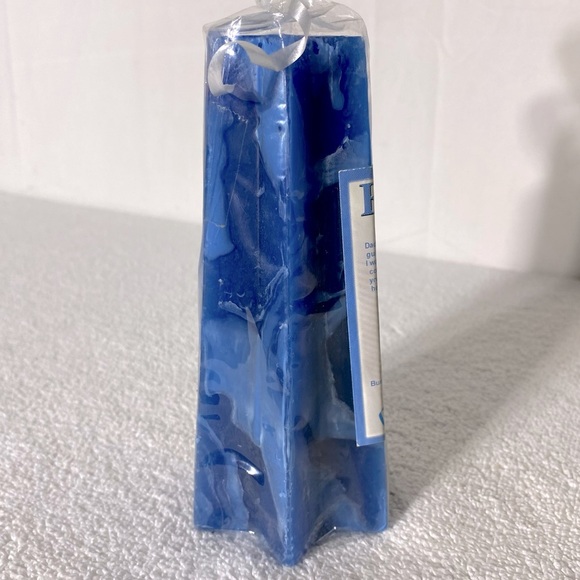 Vintage Blue Fathers Day Candle With Pewter Train Treasure Inside Candle - Picture 12 of 12